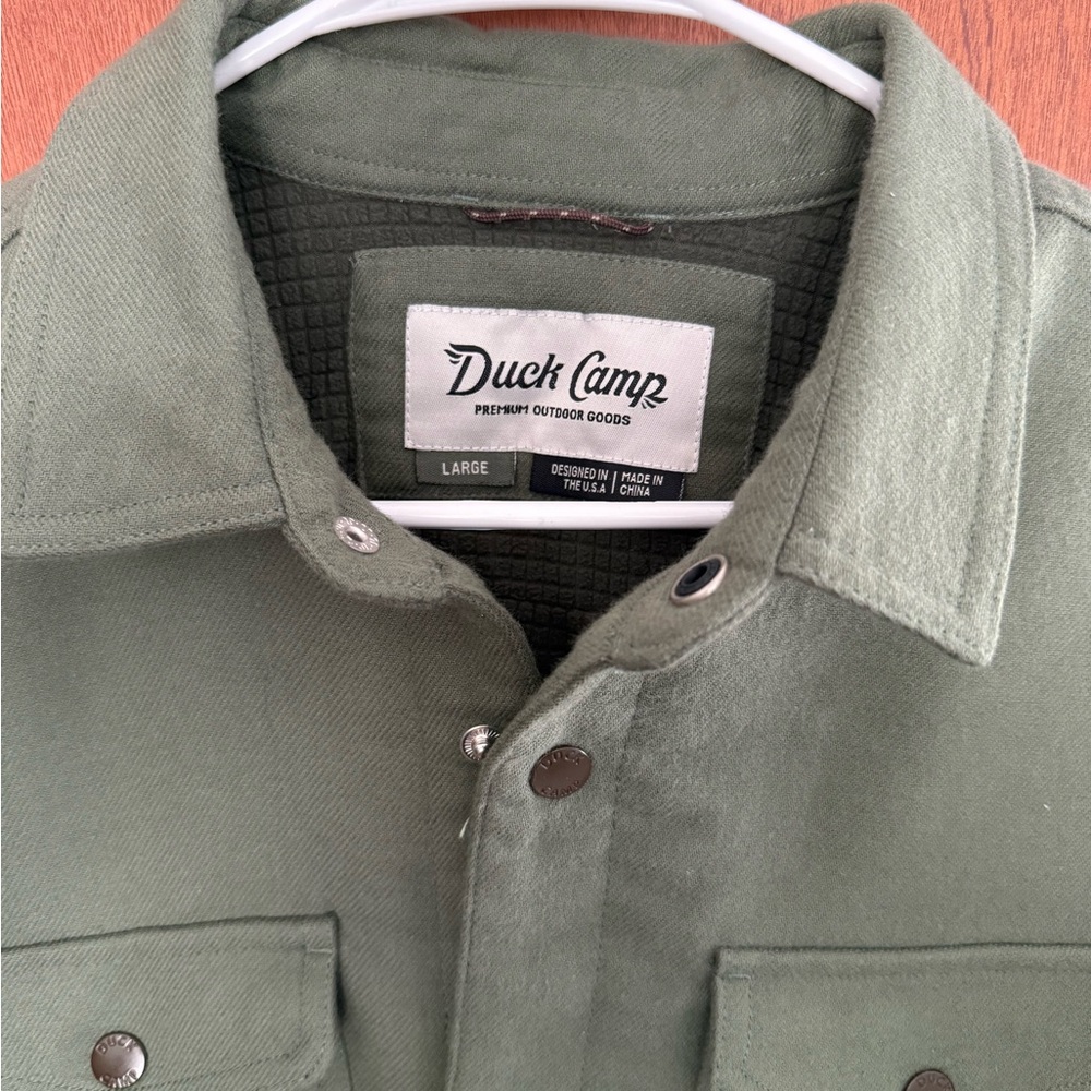 Duck Camp Men's Olive Shirt Jacket - Picture 2 of 3